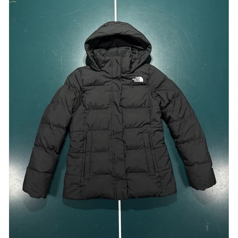 The North Face Jacket Women's Medium Black 550 Down Hooded Quilted Puffer Coat